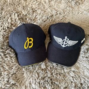 Breitling Logo Baseball Caps Lot of 2 Navy Aviation Watch Brand